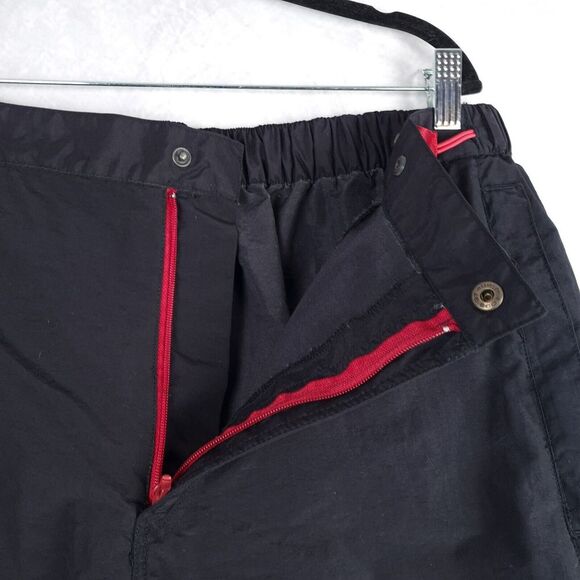 Vintage Spalding Nylon Pants Mens XL Black Cargo Relaxed Basketball Streetwear - Picture 5 of 16